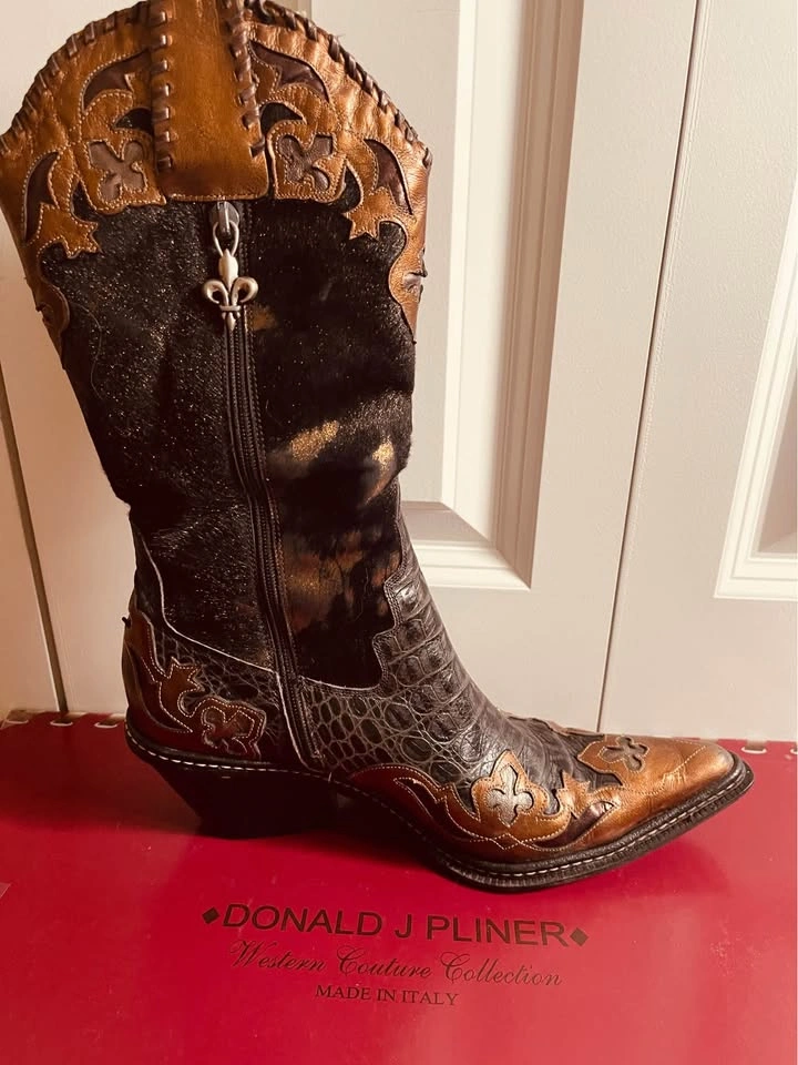 Donald J Pliner Italian Western Boots Sz 7.5 - photo 3