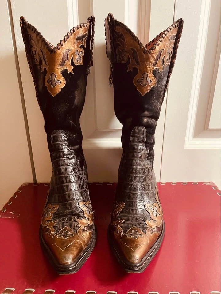 Donald J Pliner Italian Western Boots Sz 7.5 - photo 4