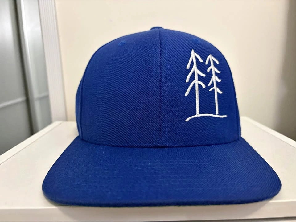 Classic Yupoong Snapback Hat - Royal Blue Wool Blend