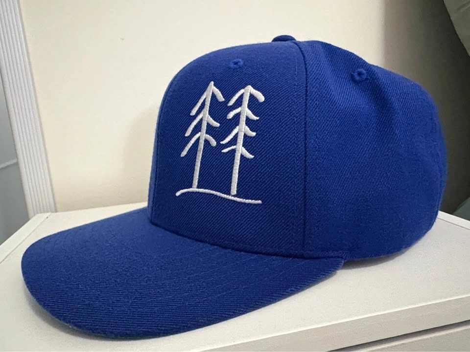 Classic Yupoong Snapback Hat - Royal Blue Wool Blend - photo 2