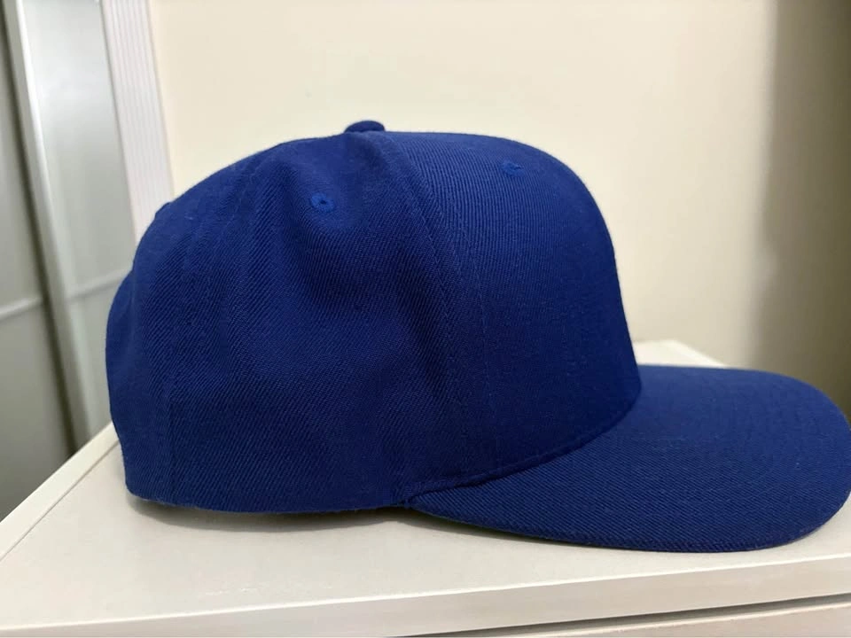 Classic Yupoong Snapback Hat - Royal Blue Wool Blend - photo 3