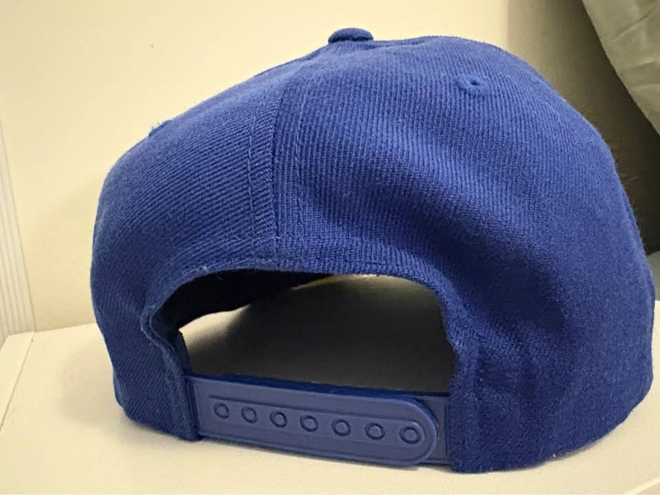 Classic Yupoong Snapback Hat - Royal Blue Wool Blend - photo 4