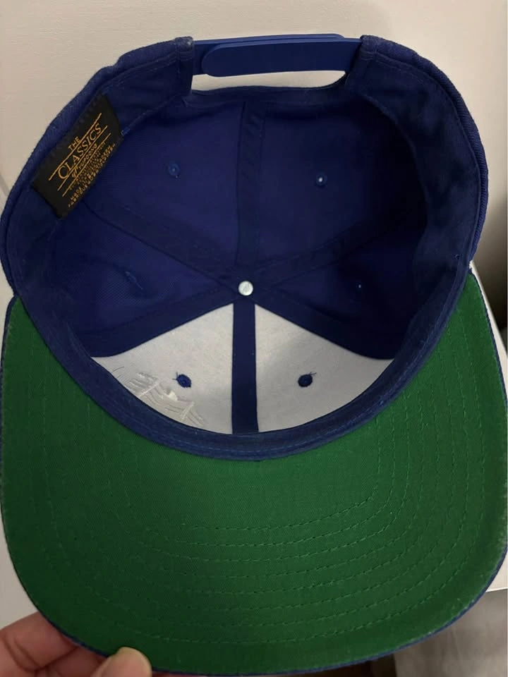 Classic Yupoong Snapback Hat - Royal Blue Wool Blend - photo 5