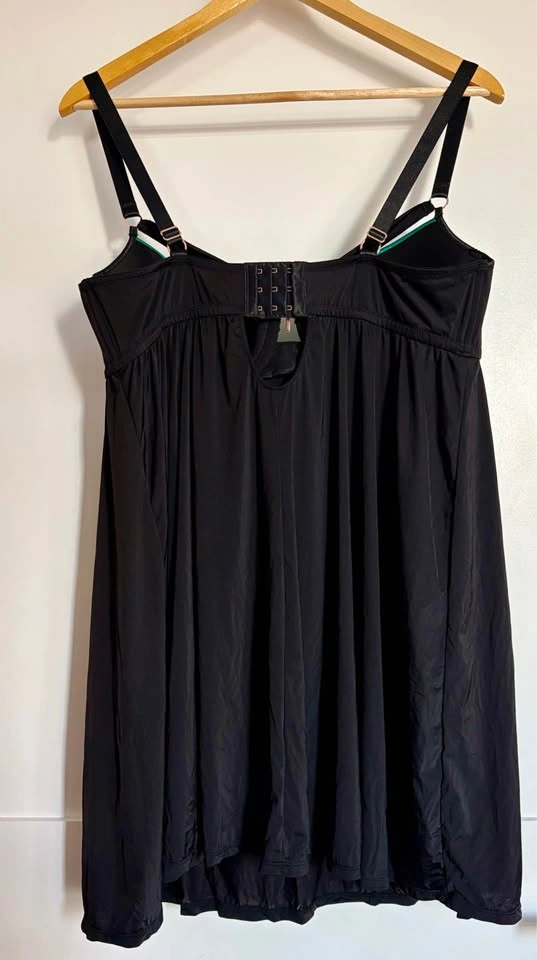 Ashley Graham Black Green Babydoll Lingerie Dress Size 1X - photo 2