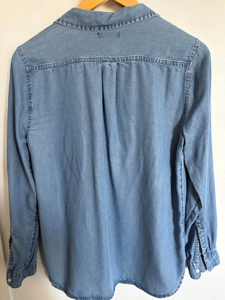 GAP Chambray Denim Popover Top - photo 2