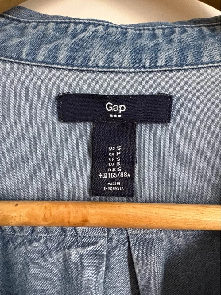 GAP Chambray Denim Popover Top - photo 3