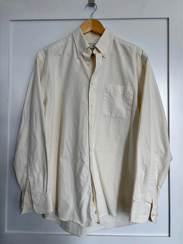 Marks & Spencer Classic Oxford Shirt Cream Size 41/16