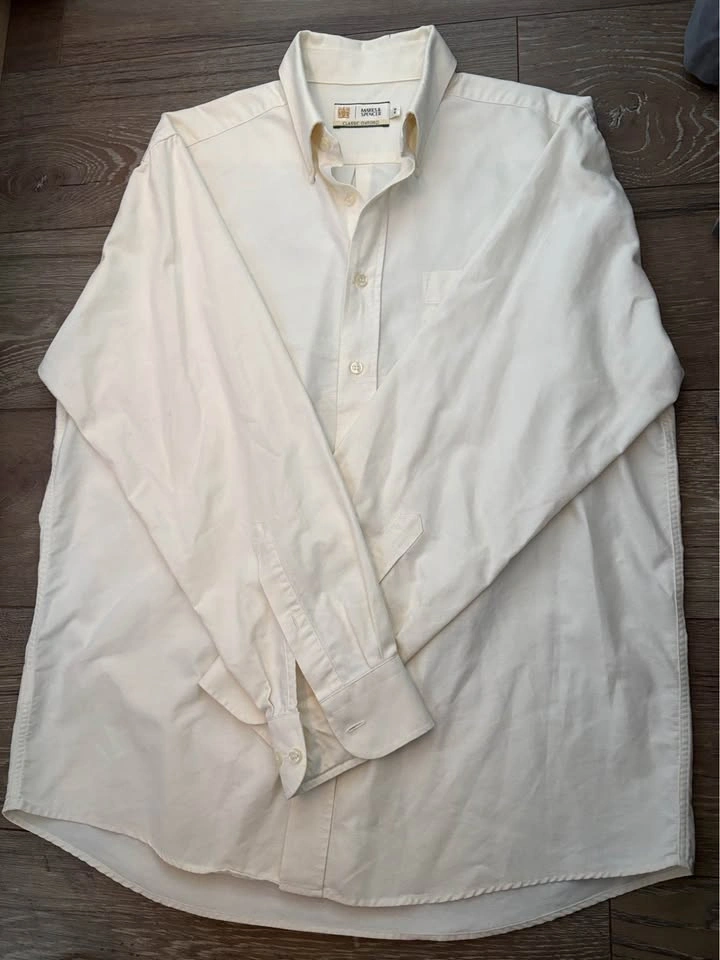 Marks & Spencer Classic Oxford Shirt Cream Size 41/16 - photo 4