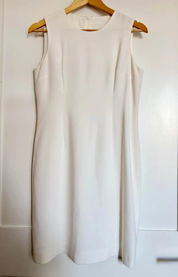 Vintage Louben for Braemar White Textured Career Dress - Size 10