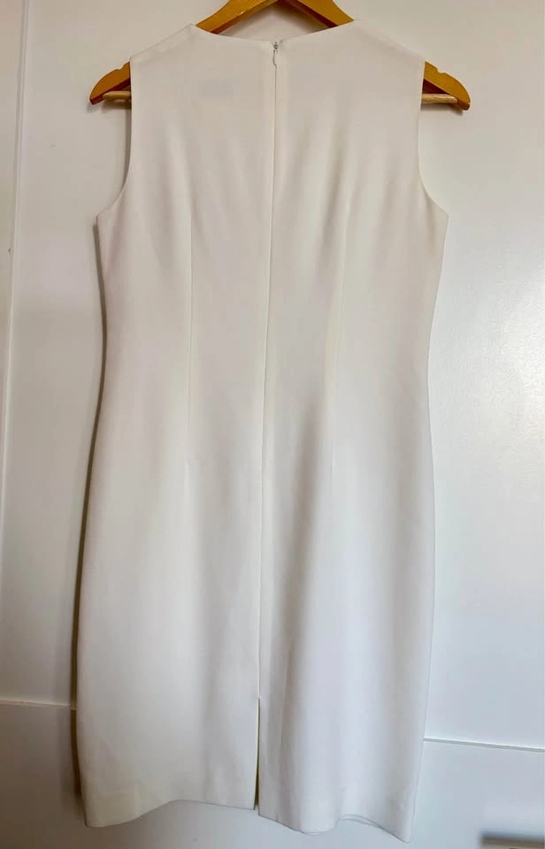 Vintage Louben for Braemar White Textured Career Dress - Size 10 - photo 2