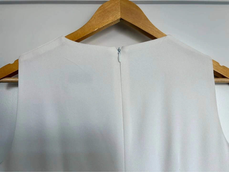 Vintage Louben for Braemar White Textured Career Dress - Size 10 - photo 3