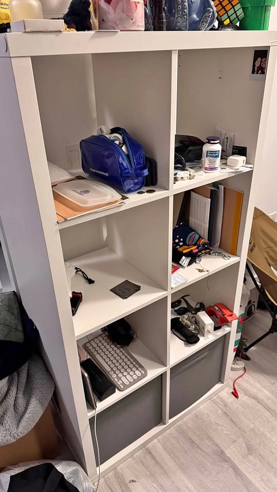 Ikea shelf Kallax in white , has to go today