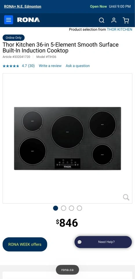 36-in 5-Element Induction Cooktop Stove - photo 3