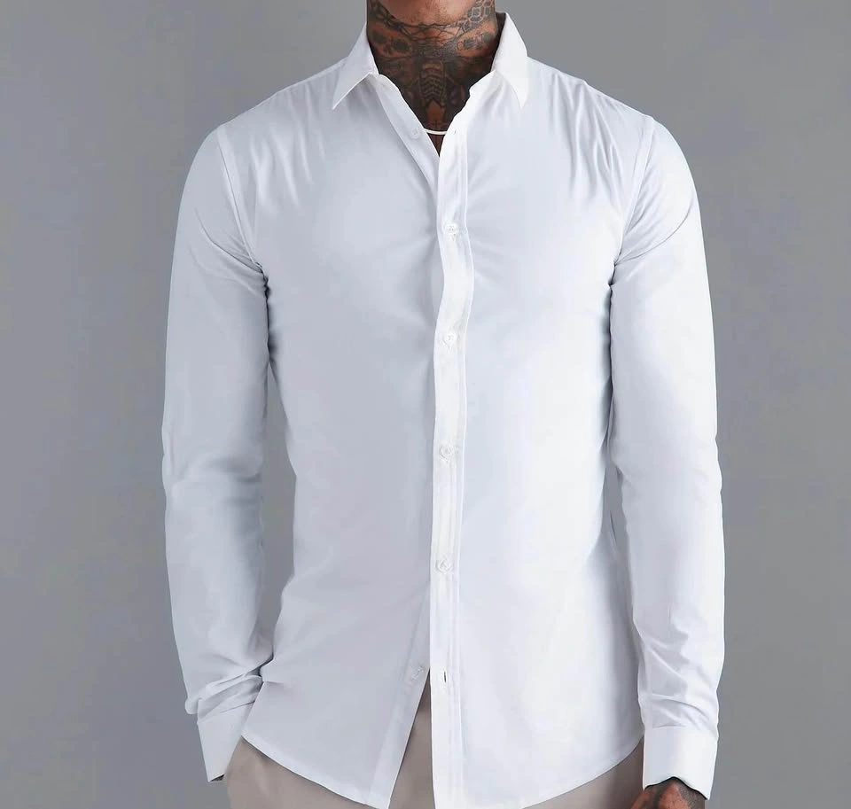 NEW Long sleeve white Muscle Shirt