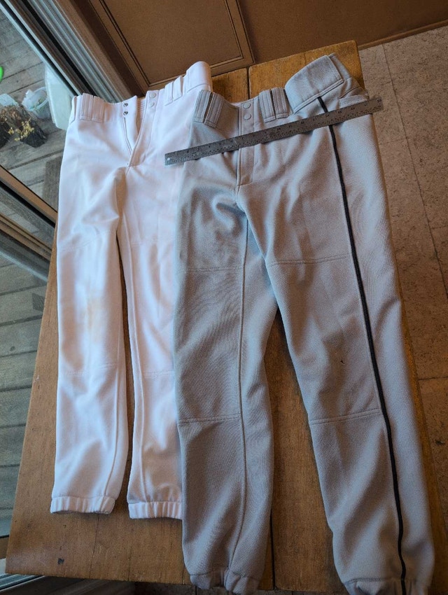 Baseball Pants Mizuno Lot of 2 Mens Small Grey and White