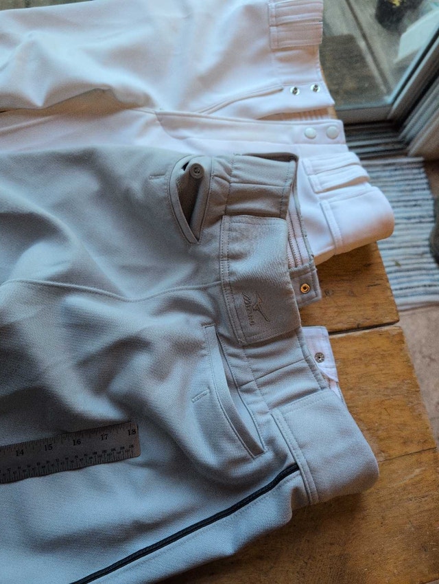 Baseball Pants Mizuno Lot of 2 Mens Small Grey and White - photo 5