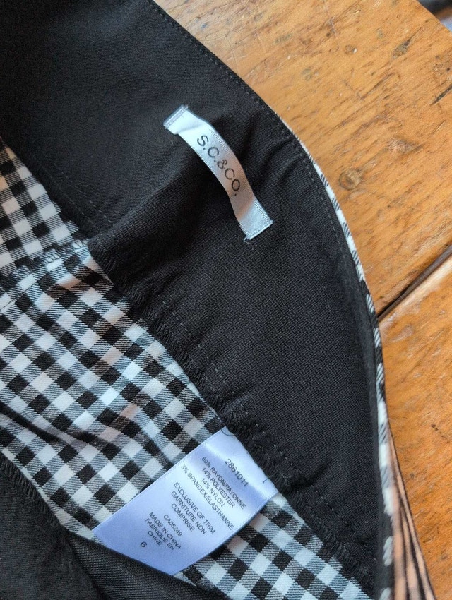 S.C. & Co Pants checked size 6 - photo 3