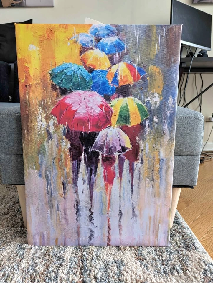 Colorful Umbrellas Canvas Wall Art 17.5" x 25.5"