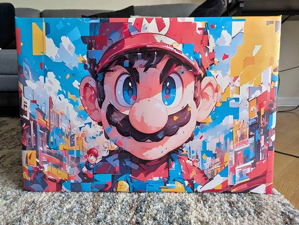 Mario Canvas Wall Art 17.5" x 25.5"