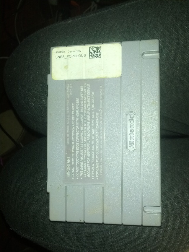 Populous - SNES - Tested - Working & Authentic - photo 2