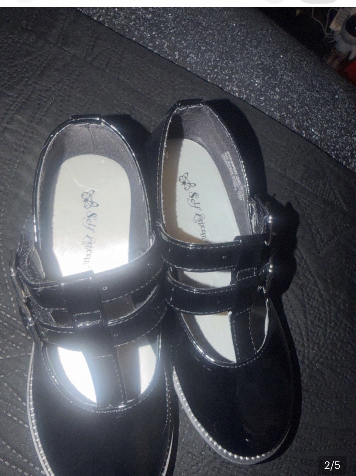 Little Girl Black Patent Leather Shoes - photo 4