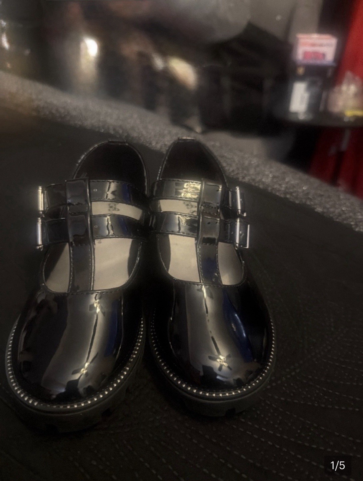 Little Girl Black Patent Leather Shoes - photo 5