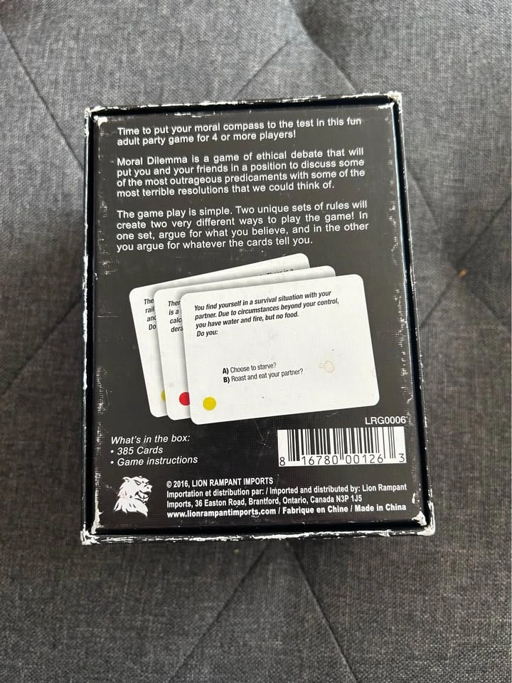 Moral Dilemma Party Card Game - photo 4