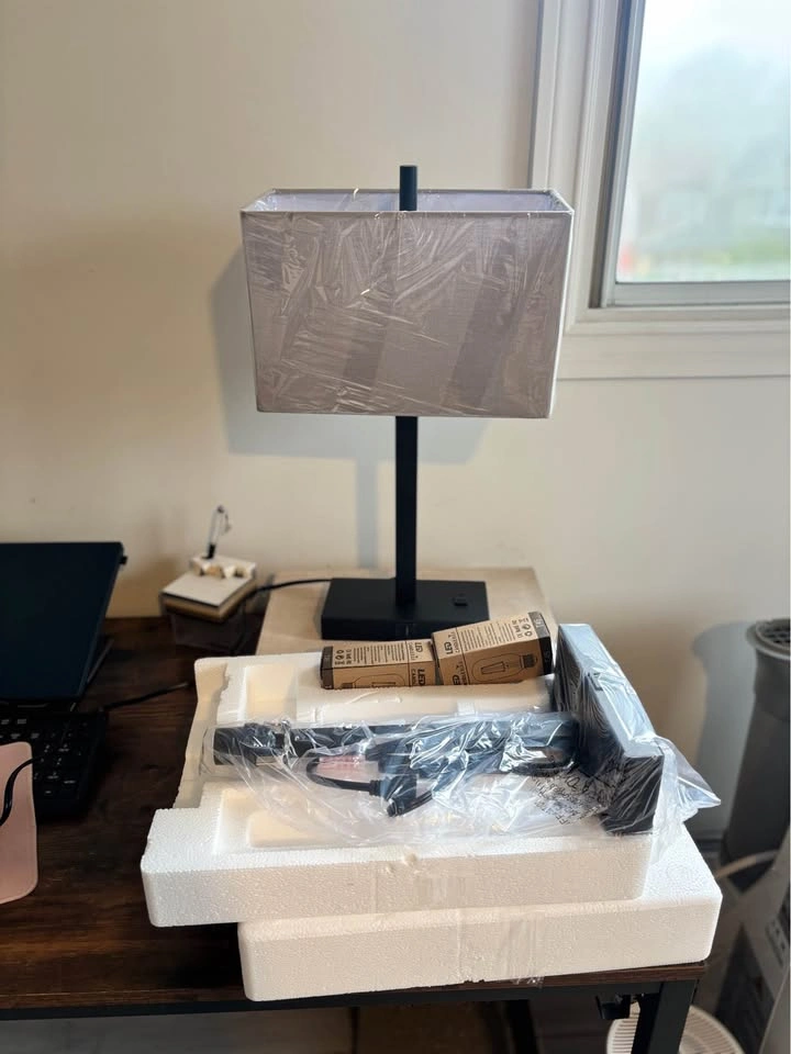 Set of 2 Touch Lamps w/ USB & AC Outlets - photo 2