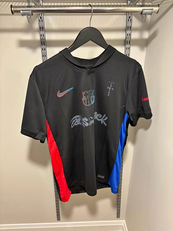 FC Barcelona Black Cactus Jack Jersey - Large