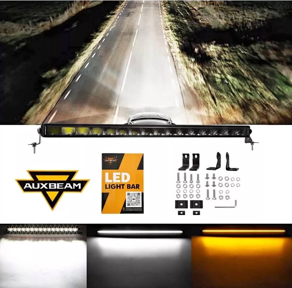 Auxbeam 32" 183W LED Light Bar White / Amber DRL