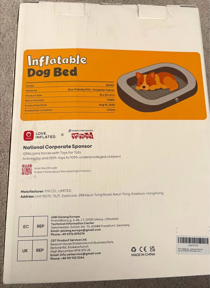 Inflatable Dog Bed