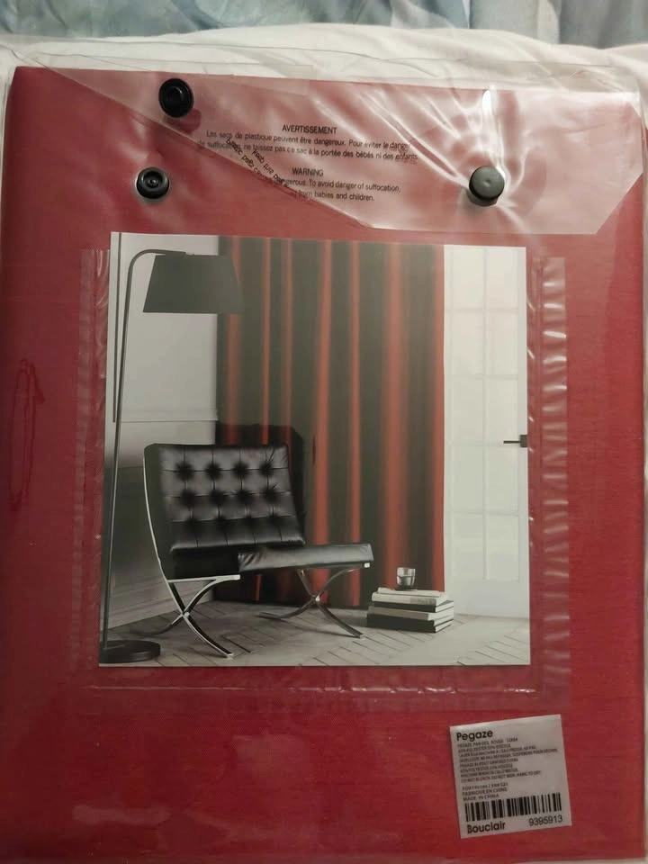 Bouclair Red Thermal Blackout Curtain 52x84 (4 Panels) - photo 2