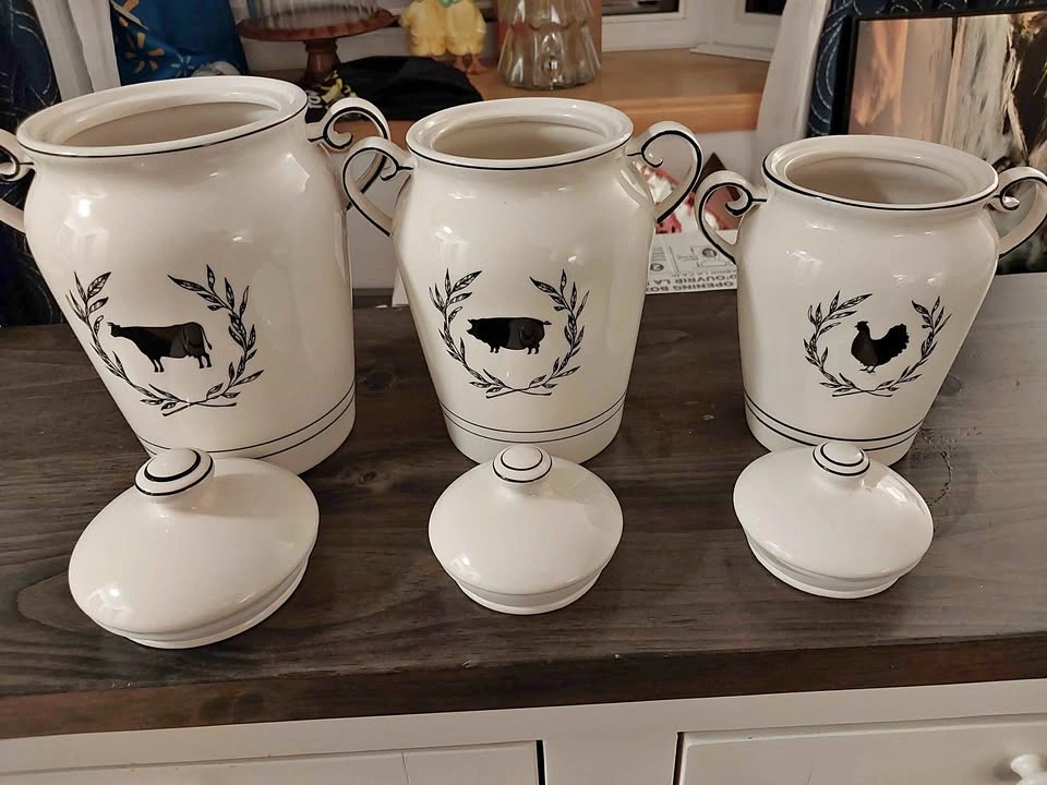 Farm Animal Ceramic Canister Set
