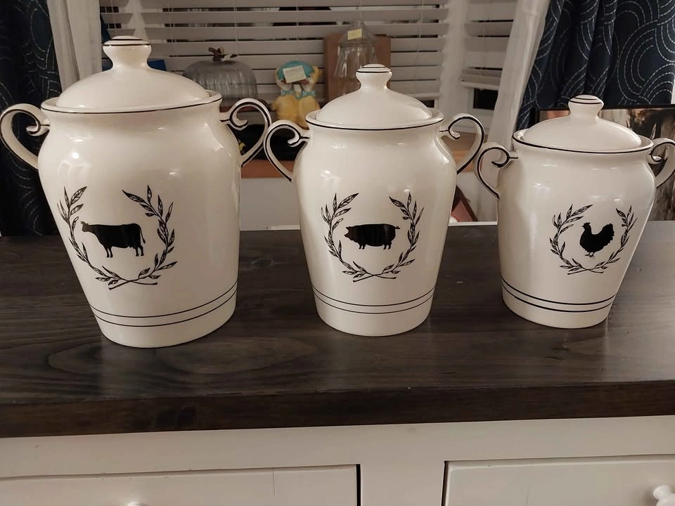 Farm Animal Ceramic Canister Set - photo 2