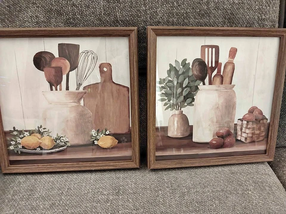 Set of 2 Framed Kitchen Art Prints