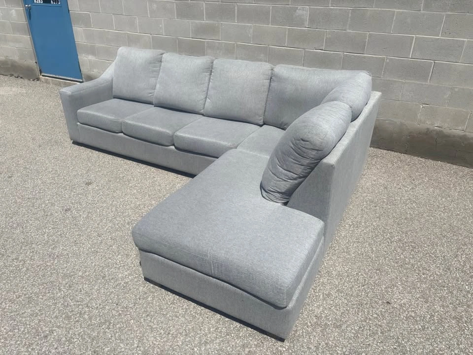 Grey Large Modern Sectional Sofa with Chaise - Free Delivery - photo 2