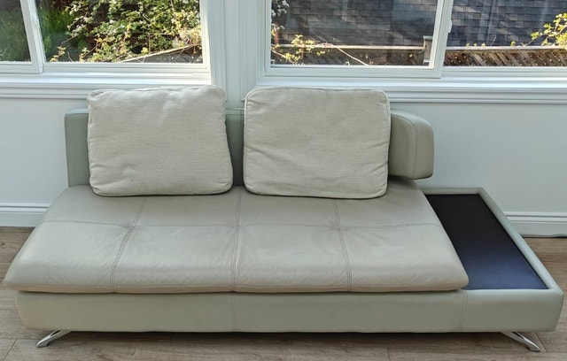 Modern Faux Leather Couch / Sofa - photo 3