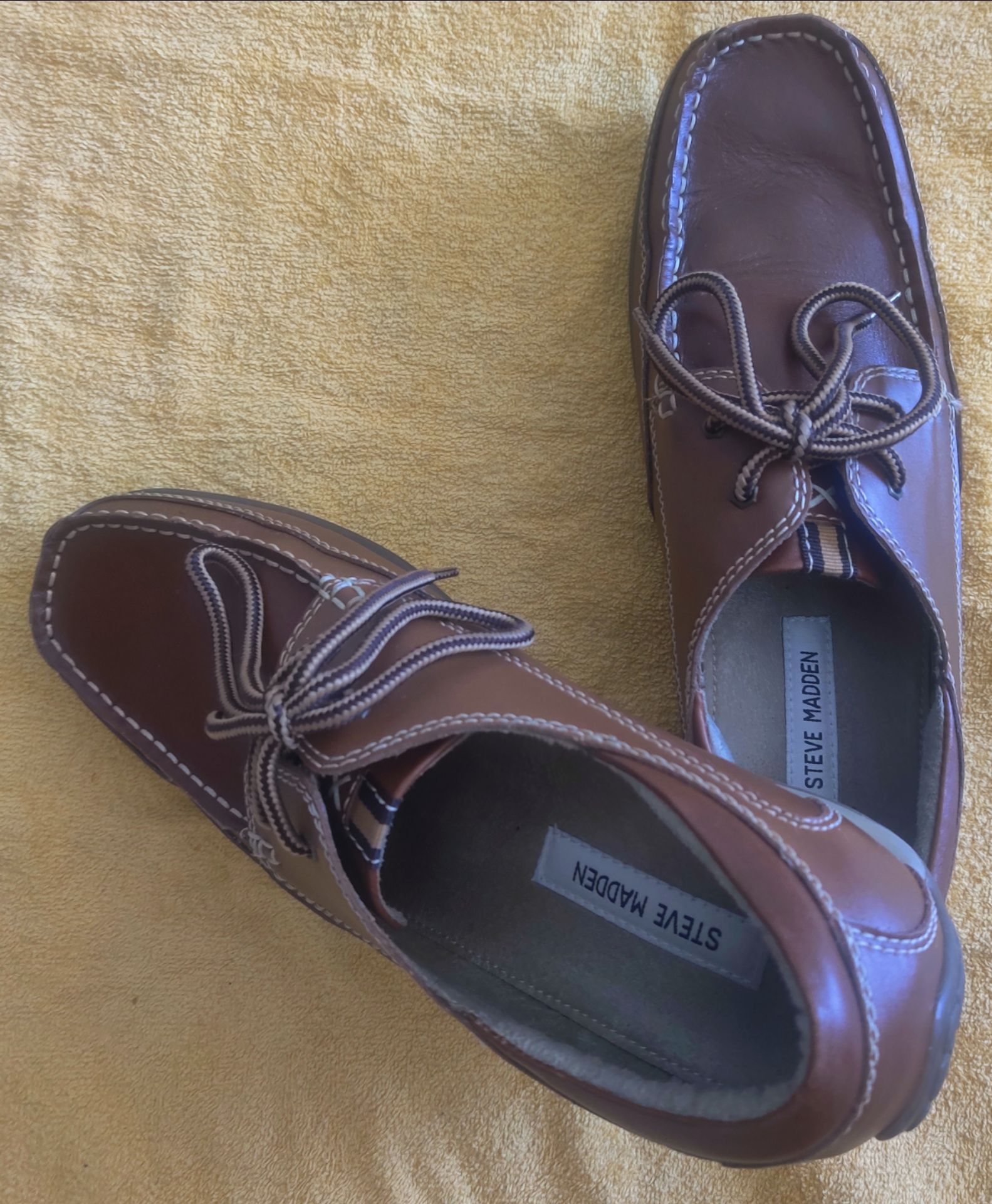 Steve Madden Men’s Leather Boat Shoes, Size 10 - photo 2