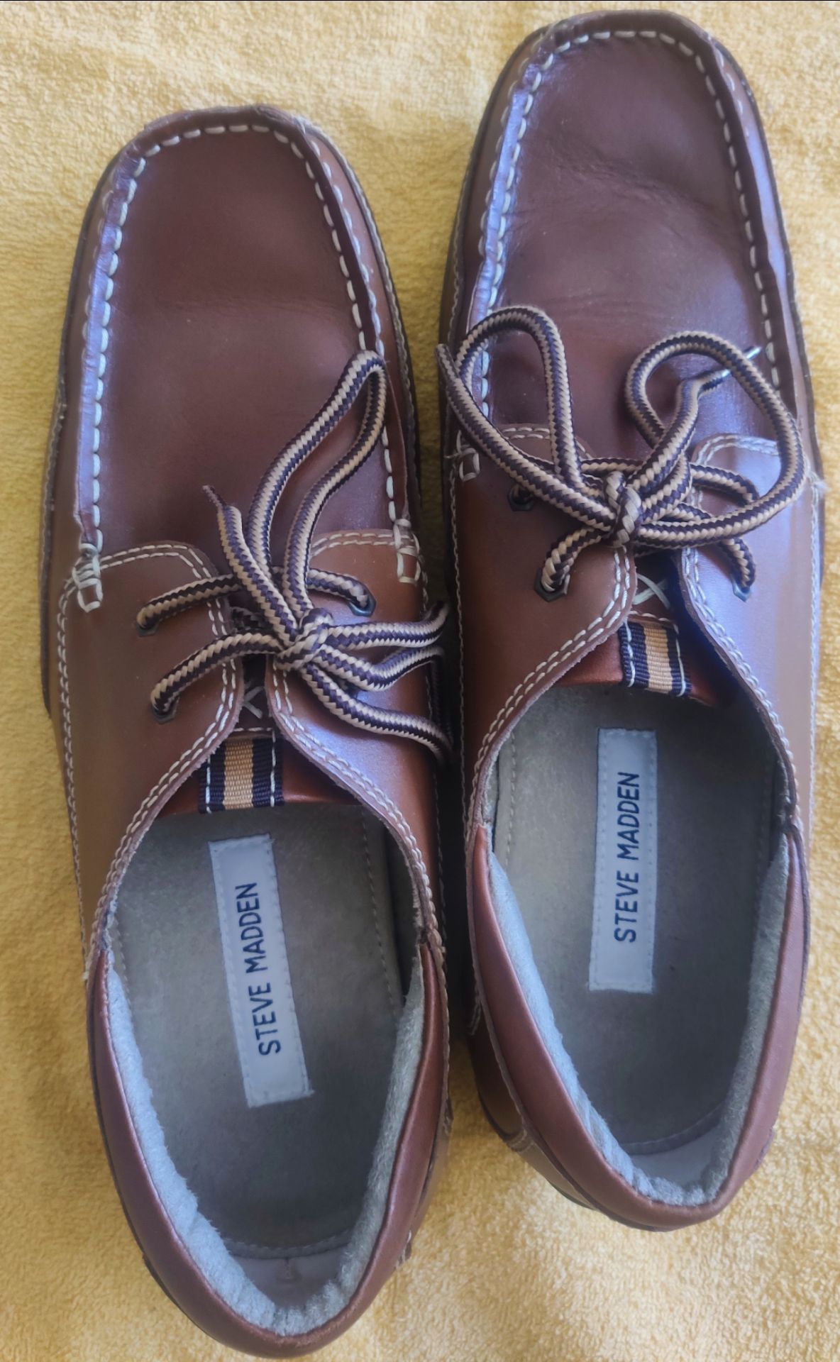 Steve Madden Men’s Leather Boat Shoes, Size 10 - photo 4