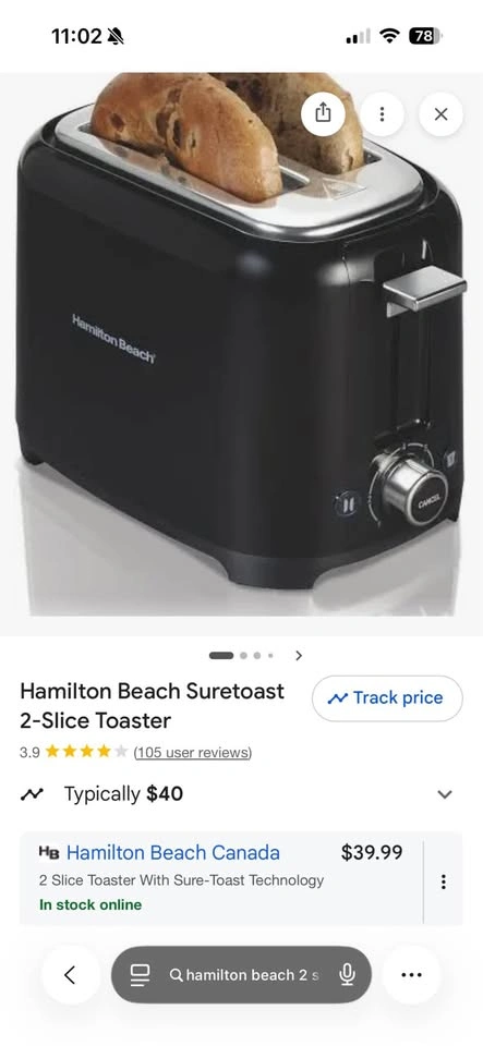 Hamilton Beach 2-slice toaster - photo 4