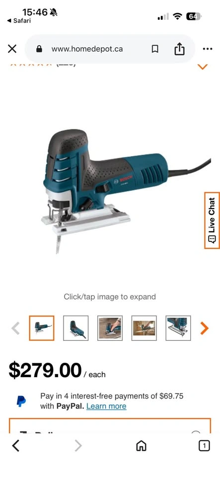 Bosch JS470EB Jigsaw, 15" Hand Saw + Tools - photo 3