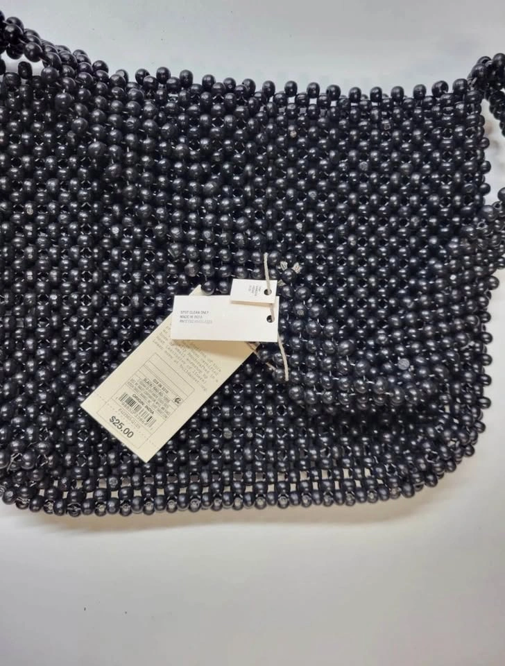 NWT A New Day Target Beaded Black Purse Bag Classic Stylish - photo 4