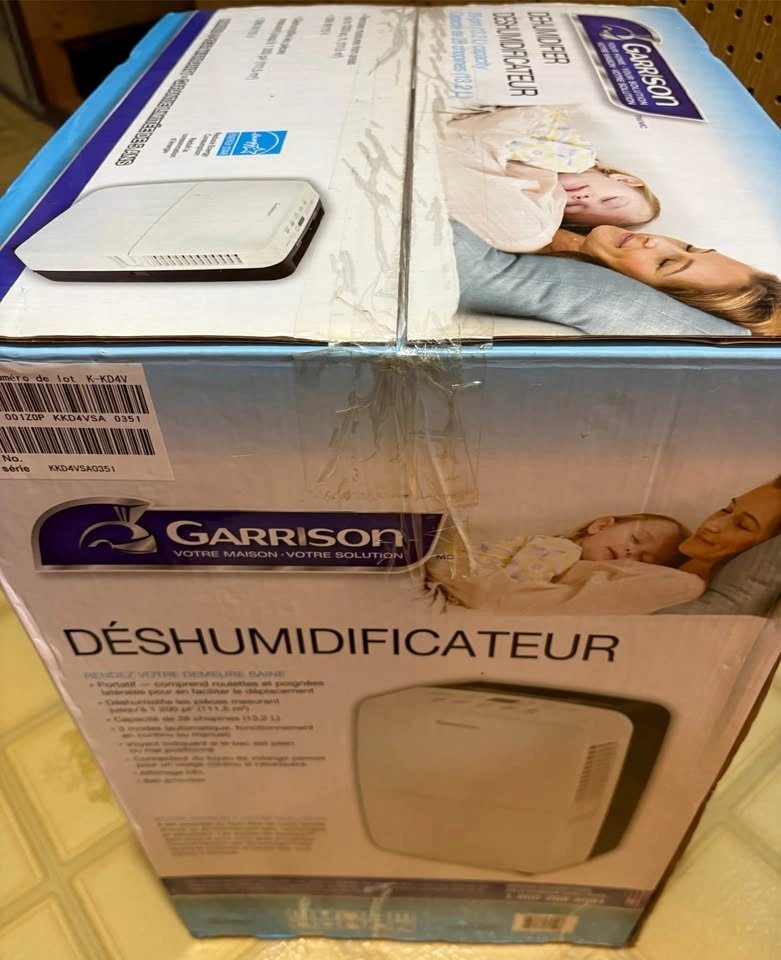 NEW IN BOX Garrison 28-Pint Dehumidifier – Covers 1,200 sq. ft. - photo 3