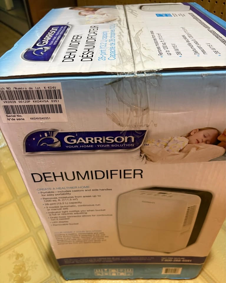 NEW IN BOX Garrison 28-Pint Dehumidifier – Covers 1,200 sq. ft. - photo 4