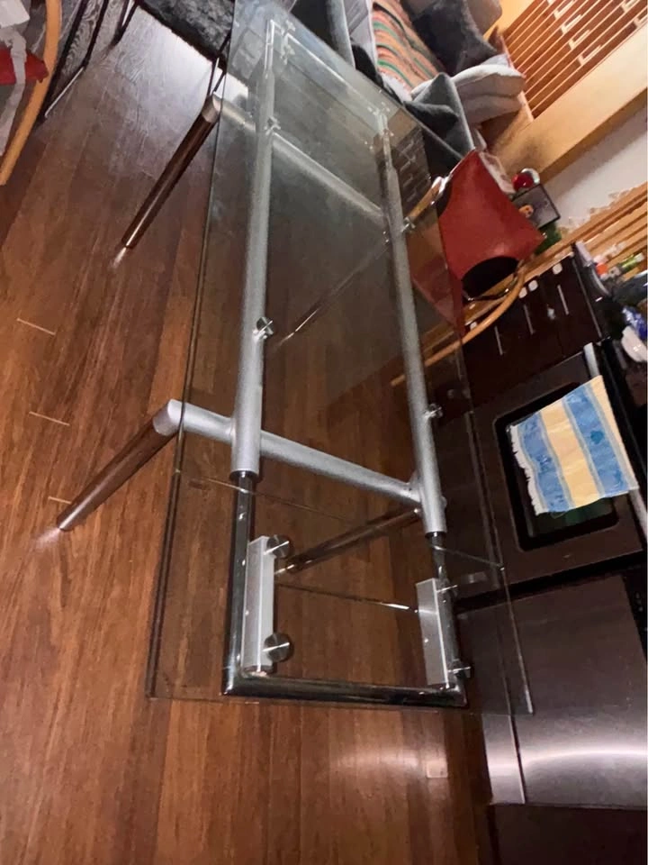 Glass top extendable dining table - photo 2