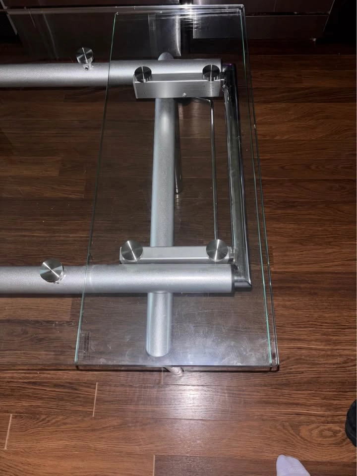 Glass top extendable dining table - photo 4