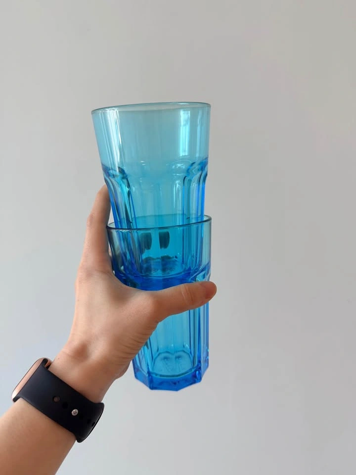 Must go today)4 blue drinking glasses - photo 2