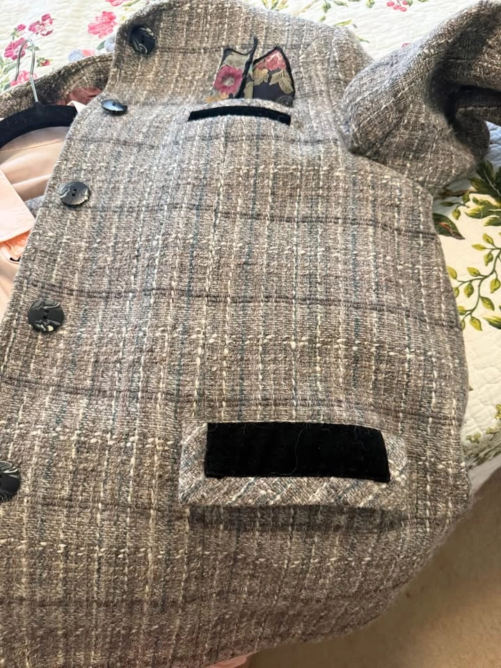 Tweed Plaid Jacket Skirt Set - photo 3