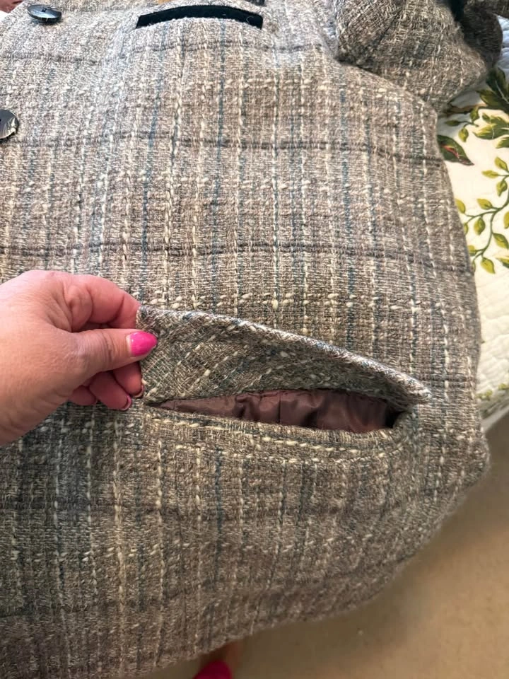 Tweed Plaid Jacket Skirt Set - photo 4