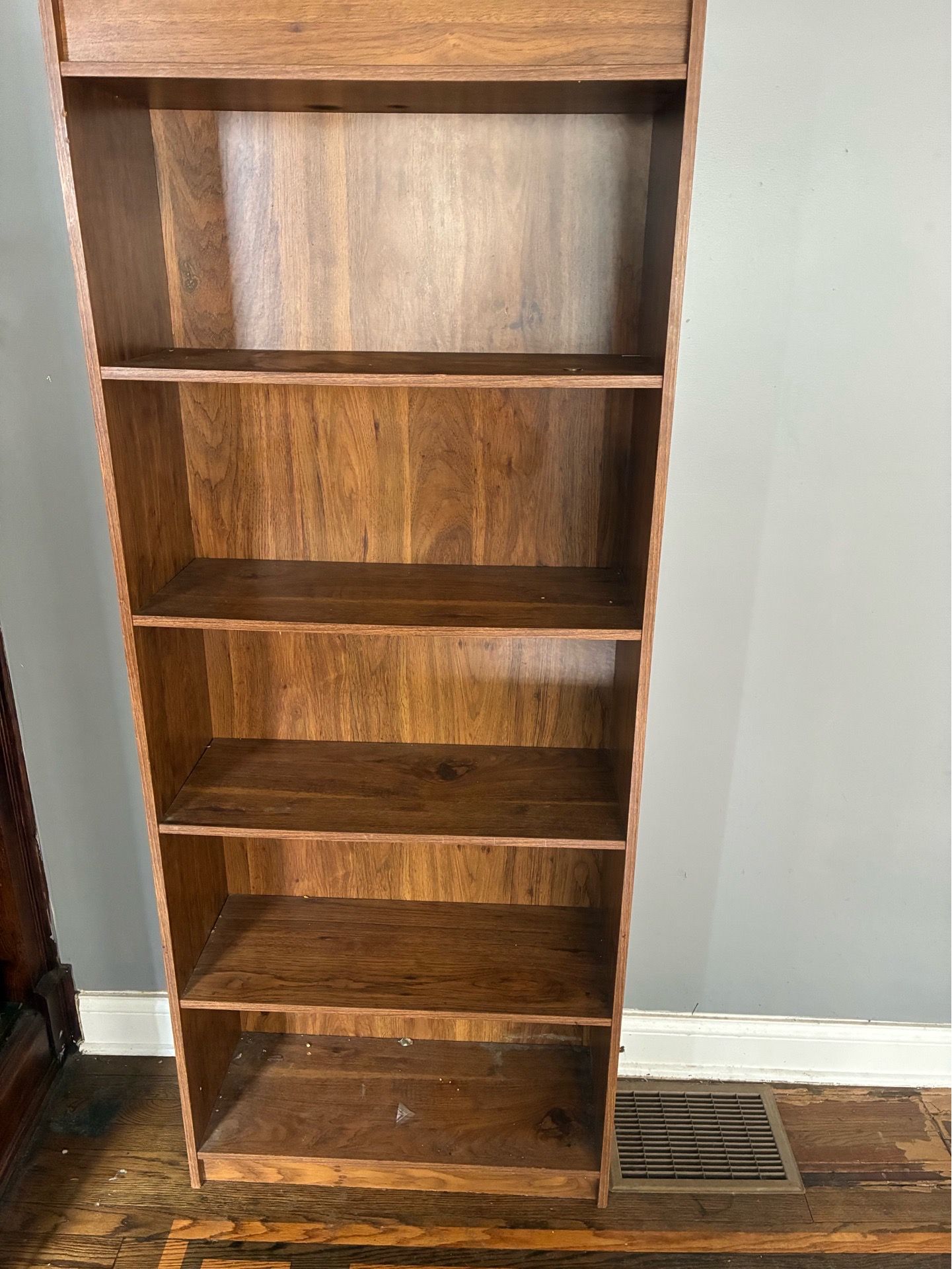 Two wood shelves about 6ft 5 inches